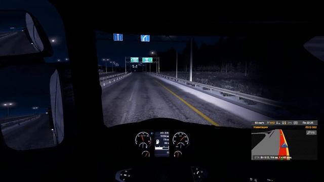 ПОГНАЛ В НОЧЬ? - EURO TRUCK SIMULATOR 2 + РУЛЬ (v1.36.2.25s) [#3] смотреть онлайн