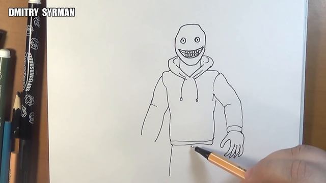 How to draw Jeff the Killer, Как нарисовать Джеффа Убийцу смотреть онлайн