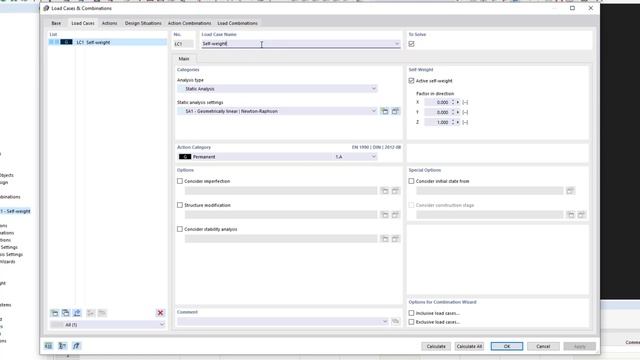 Учебное пособие по RFEM 6 для начинающих | 010 Загружения | Параметры статического расчёта | Тип .. смотреть онлайн
