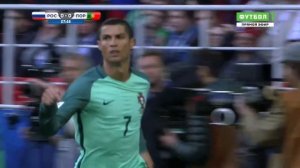 Криштиану Роналду забивает победный гол в ворота сборной России!