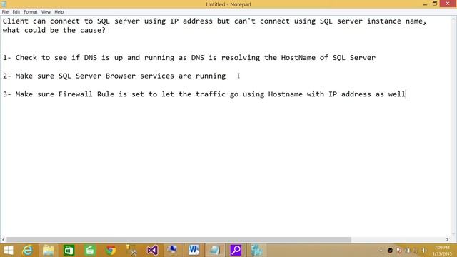 Client can connect to SQL server using IP address but can't connect using SQL server instance name смотреть онлайн