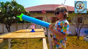 Дети и Машина. Манкиту делают пожарную машину для детей и водяную пушку.  МанкиТайм