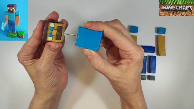 Лепим Стива. Майнкрафт из пластилина. Minecraft of plasticine. смотреть онлайн