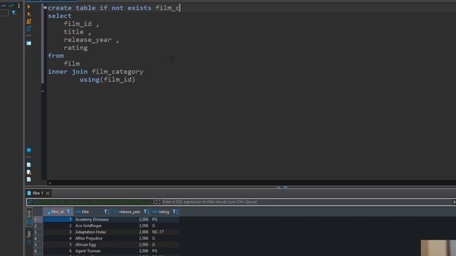 POSTGRESQL TUTORIAL #7 CREATE TABLE AS смотреть онлайн