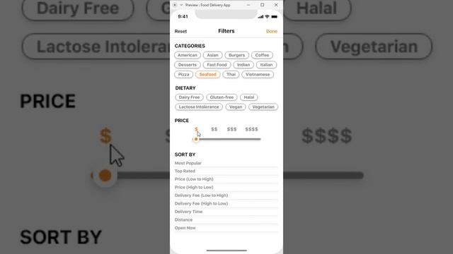 Food Delivery App Prototype смотреть онлайн