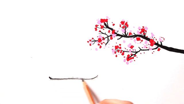 Что нарисовать когда скучно | Рисуем пейзаж смотреть онлайн