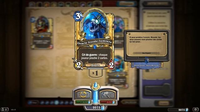 HearthStone: Carte dorée Oracle froide-lumiere (Coldlight Oracle golden card) смотреть онлайн