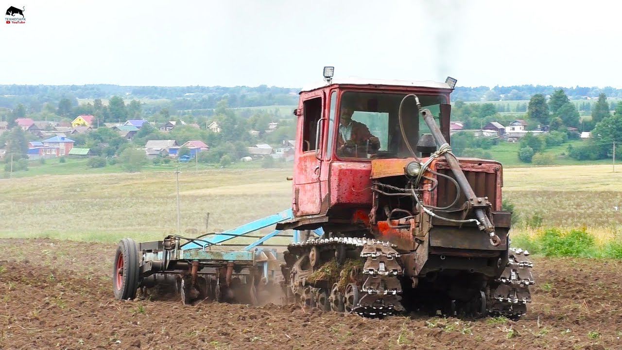 ДТ 75 на обработке почвы с БДТ 3х4 смотреть онлайн