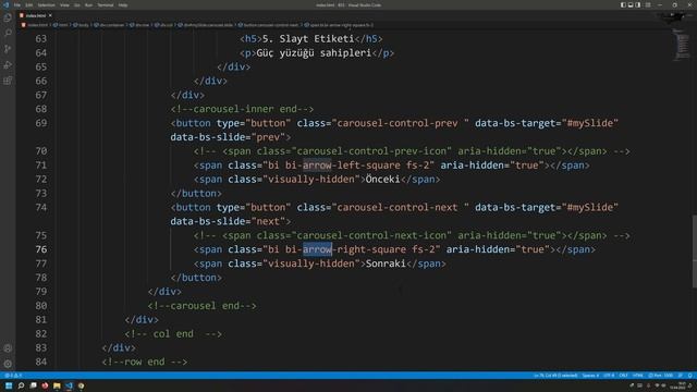 Ders 39 Bootstrap 5 Carousel Bölüm 2 смотреть онлайн