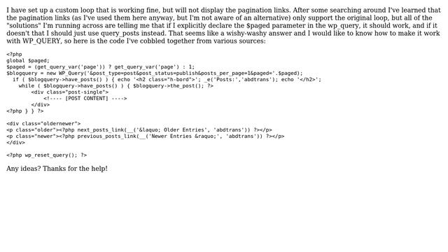 Wordpress: Pagination not working with WP_QUERY смотреть онлайн
