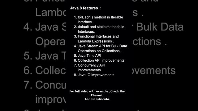 Java 8 features in short #functionalprogramming #java8 #javaprogramming #java8features смотреть онлайн