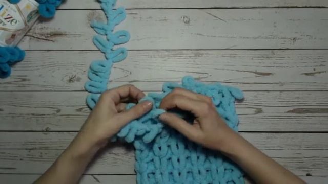 50- Узор «Резинка 1х1» для пряжи Ализе Пуффи. смотреть онлайн