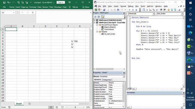 Hai April | Excel VBA 07 || Tạm Dừng Thực Hiện Marco смотреть онлайн
