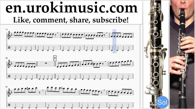 How to Play Clarinet Pharrell Williams - Happy Part#1 Melody School Learn Class Course Tutorial смотреть онлайн
