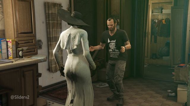Lady Dimitrescu roasts Trevor [GTA 5 Mod] смотреть онлайн