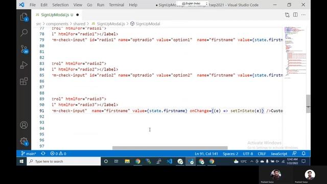 Sign Up Form using useState Hook in Functional Component | Create Registration Form in React JS 202 смотреть онлайн
