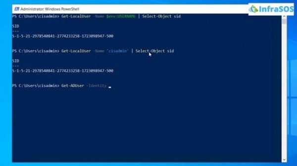 How to Find SID In Active Directory Users and Computers using PowerShell