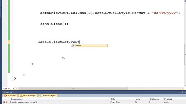 How to count the total number of rows in a datagridview using c# смотреть онлайн