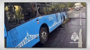 В Твери сгорел городской автобус