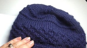 Какую шапку связать  на осень зиму Простая  шапка для  женщин +55