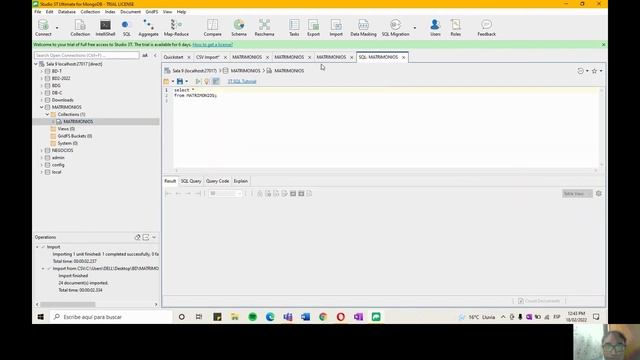 Grupo 9 STUDIO 3T Cómo subir una base de datos y realizar consultas смотреть онлайн