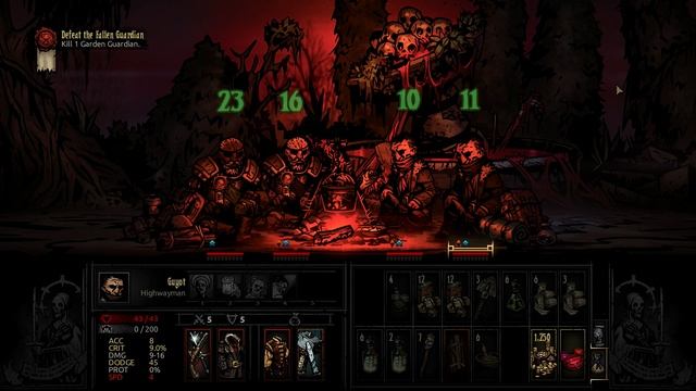 Darkest Dungeon - The Crimson Court - Garden Guardian Boss Fight (Destroying stone shield first) смотреть онлайн