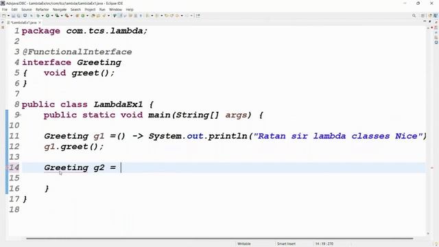 JAVA-8 NEW FEATURES || SESSION-1 || FunctionalInterface & Lambda Expression || Mr. RATAN SIR смотреть онлайн