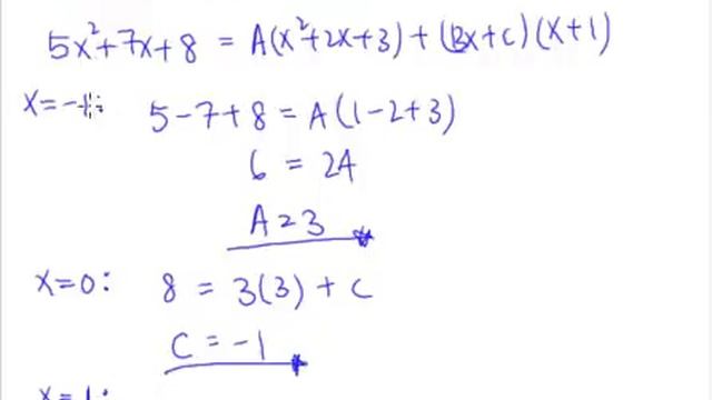 5. Partial Fractions - Example 3 (partial fractions with non-factorizable quadratic factor) смотреть онлайн
