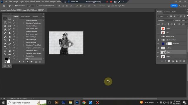 Sketch Blueprint Effect Photoshop Action смотреть онлайн
