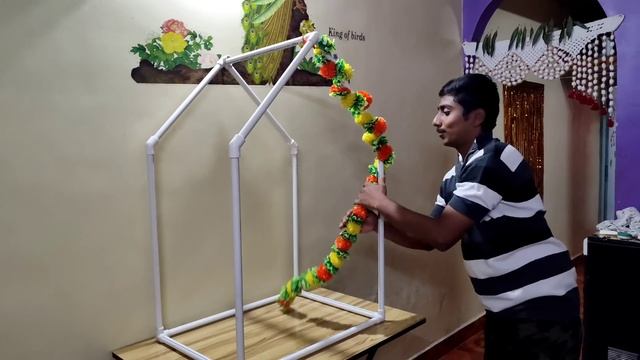 Ganpati decoration PVC pipe frame l गणपती डेकोरेशन смотреть онлайн