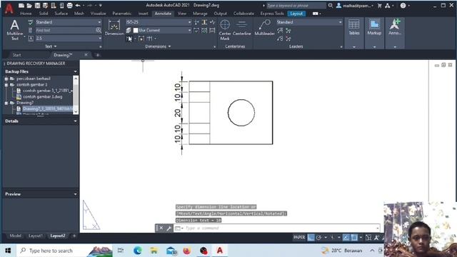 Tutorial autocad M. Alhadit Pramana 2301030011 смотреть онлайн