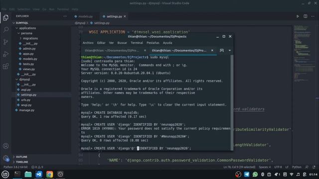 Conectar Django 3 con Mysql - Linux смотреть онлайн