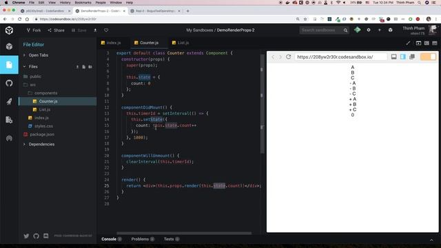 Tự học React 2018 - Bài 31 - Render Props (Part 2) смотреть онлайн