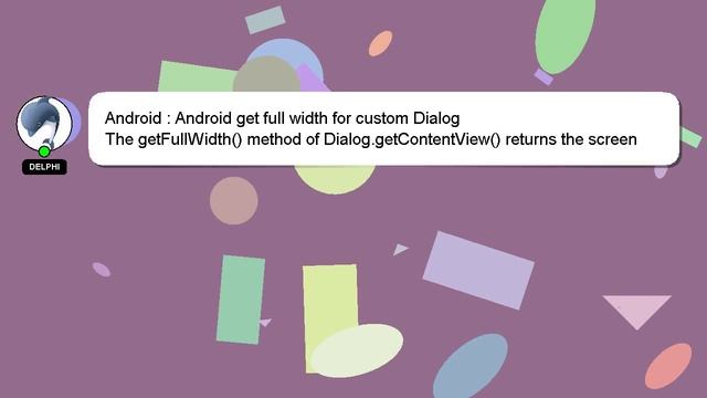 Android : Android get full width for custom Dialog смотреть онлайн