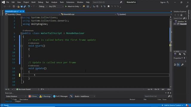 Easy Waterfall Tutorial In Unity Game Engine Using Only One Line Of Code смотреть онлайн