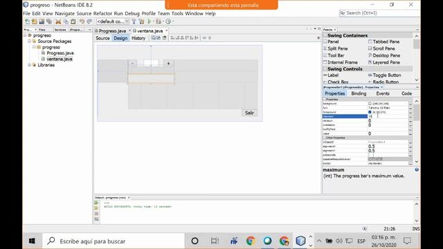 Ejemplo Básico de propiedades de progressbar de la librería Swing de java смотреть онлайн