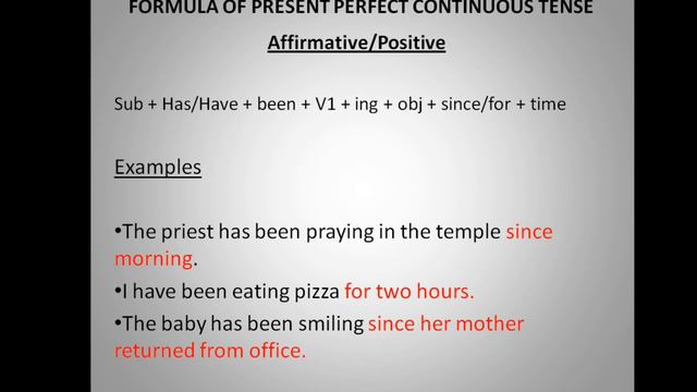 Present Perfect Continuous Tense | Has/Have | Since/For смотреть онлайн