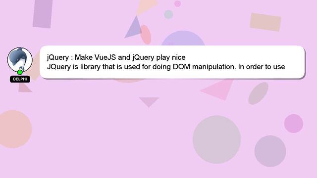 jQuery : Make VueJS and jQuery play nice смотреть онлайн