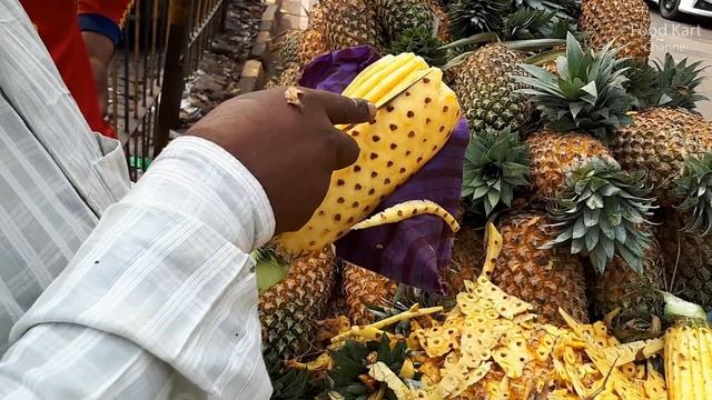 ❤ SUPER ART - Pineapple Cutting ❤ | Indian Street Food Mumbai - Asian Food смотреть онлайн