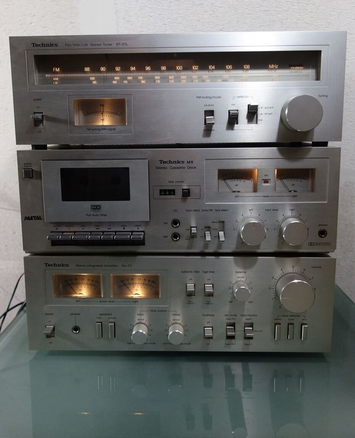 System Hi-Fi Vintage TECHNICS Amplifier SU-Z2 Cassette Deck M5 Tuner ST-Z1L 1981 год ЯПОНИЯ.