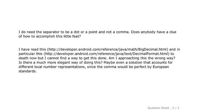 Android : How to change the decimal separator of DecimalFormat from comma to dot/point? смотреть онлайн