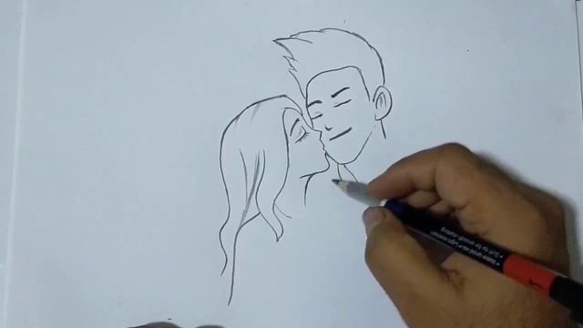 Romantic couple drawing step by step / easy couple drawing смотреть онлайн