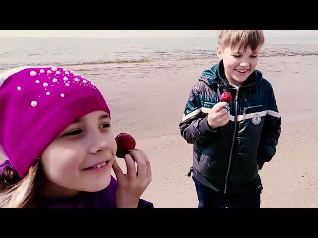 Прогулка по весеннему пляжу. Анапа. смотреть онлайн