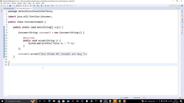 #9. Inbuilt Functional Interface In Java - Consumer | accept(T t) | смотреть онлайн
