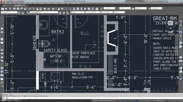 AutoCAD Tutorial Lesson 1-11 Zoom Pan (Complete Beginners Course) смотреть онлайн