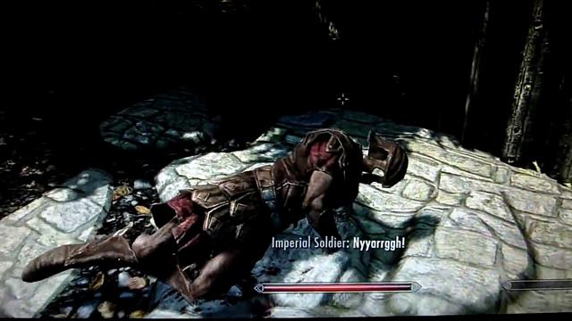 Skyrim (Dawnguard) bug. Headless Imperial soldier. смотреть онлайн