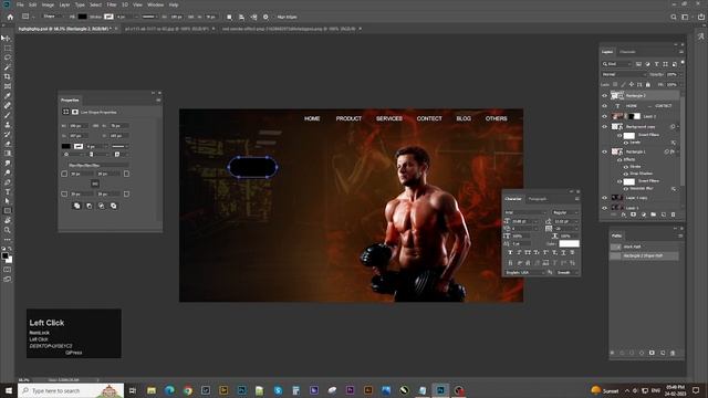 How to Make Fitness Gym Web Banner Design | Adobe photoshop Cc Tutorial смотреть онлайн