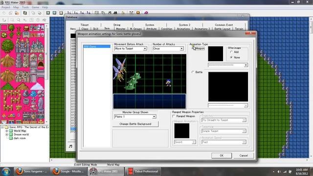 RPG Maker 2003 tutorial- How to move and attack enemies in battle. смотреть онлайн