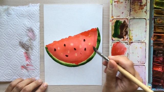 РИСУЕМ АРБУЗНУЮ ДОЛЬКУ/РИСУЮТ ВСЕ! смотреть онлайн