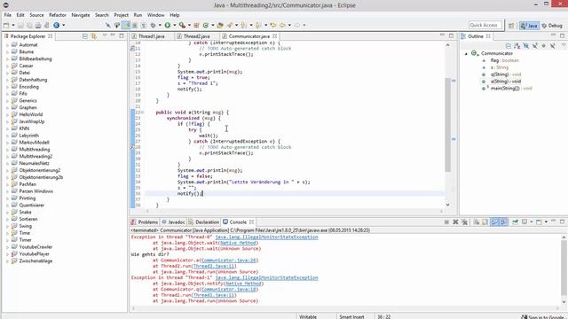 Java Multithreading #4 - Kommunikation zwischen Prozessen смотреть онлайн